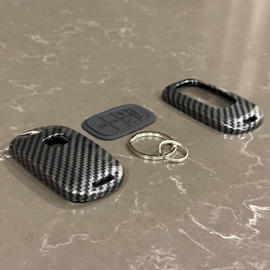 Carbon Fiber Style Plastic Key Fob Cover - Honda