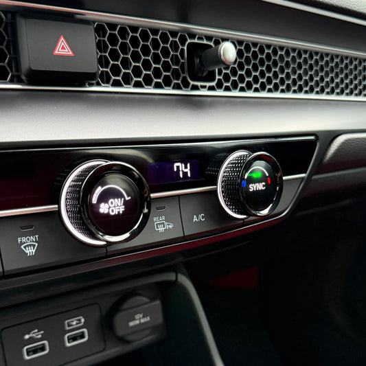 Racing Black FL5 Civic Type R Climate Control Knobs OEM Honda