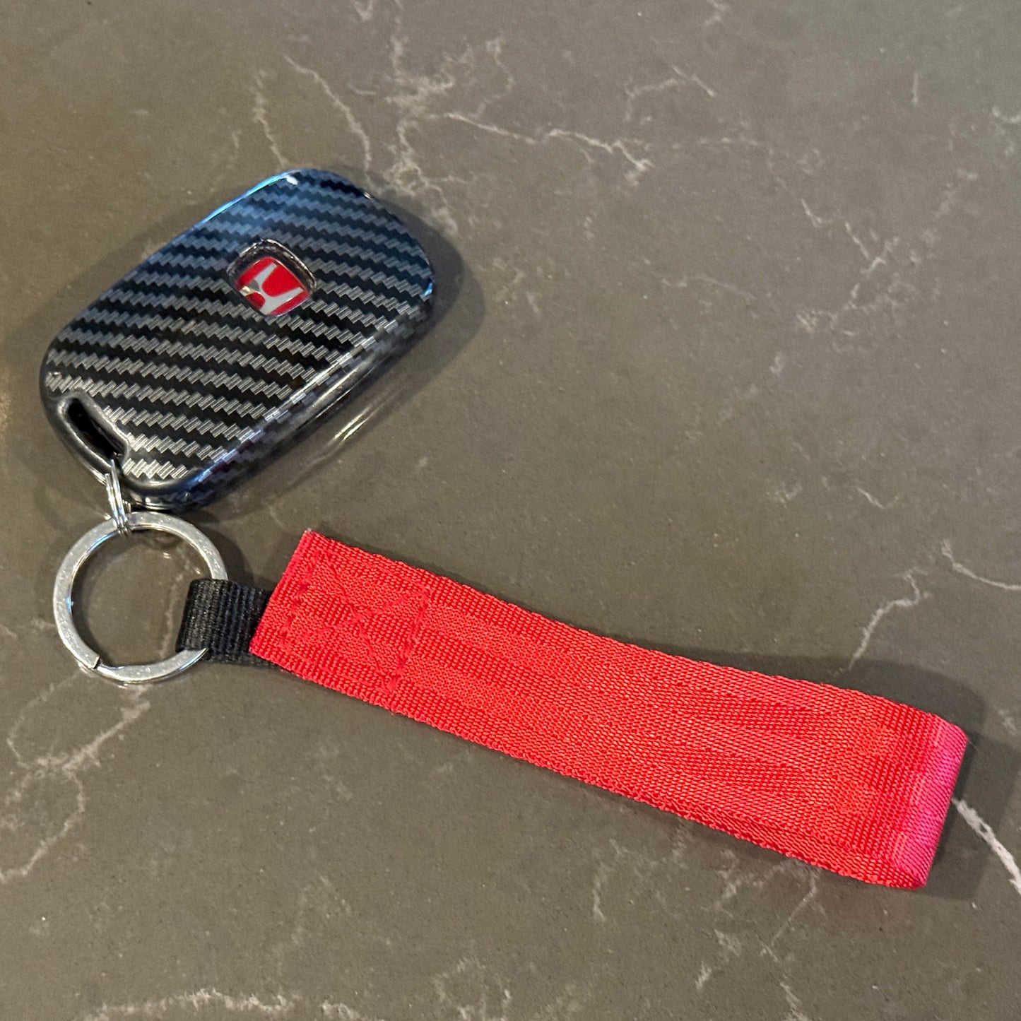 Carbon Fiber Style Plastic Key Fob Cover - Honda